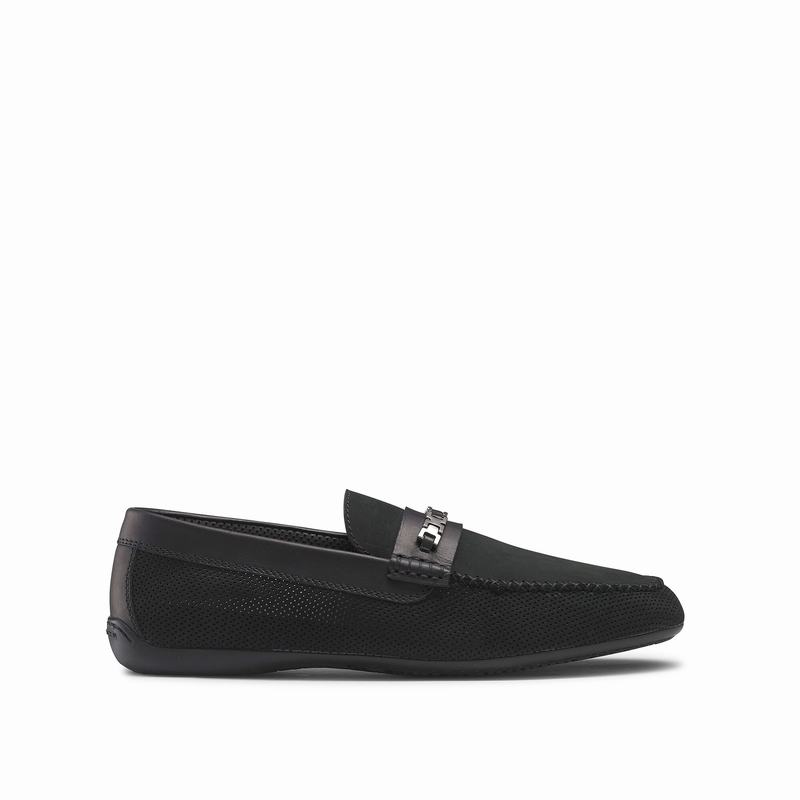Russell & Bromley Crossover Slip-On Loafers Mens Black [KFW321TH]